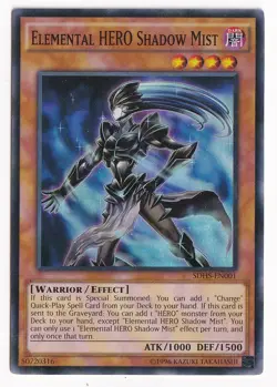 x 1 Elemental HERO Shadow Mist - SDHS-EN001 - Super Rare - Unlimited - Image 1