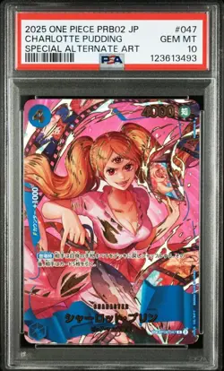 One Piece Card Charlotte Pudding SP PSA10 The Best Vol 2 047 Alt Art Rare - Image 1