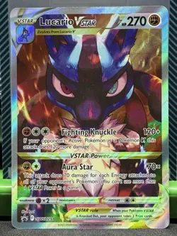 Pokemon TCG Lucario VSTAR SWSH291 Sword & Shield Promo Holo Card NM - Image 1