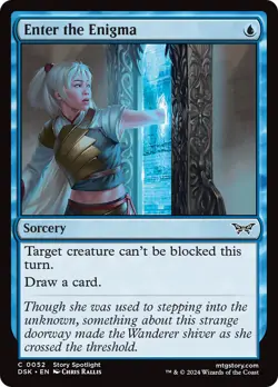 MTG Enter the Enigma [Duskmourn: House of Horror] Foil Near Mint Magic - Image 1
