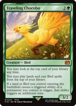 MTG FOIL MTraveling Chocobo (FIN-210) - FINAL FANTASY Near Mint - Image 1
