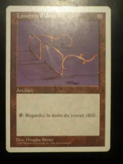 mtg Glasses of Urza MISPRINT FRENCH vf fr 0 mana cost Lunettes d'Urza 1997 5 th - Image 1