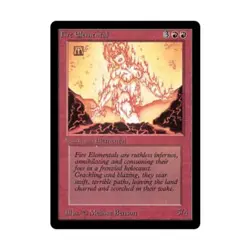 WOTC MtG Beta Fire Elemental (U) VG- - Image 1