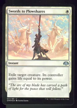 MTG Da Spade a Spighe / Swords to Plowshares - FOIL Dominaria Remastered (NM-) - Image 1