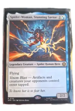 Spider-Woman, Stunning Savior - 152 - SPM - Foil - NM - MTG Magic the Gathering - Image 1