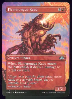 MTG Kavu Lingua Fiammeggiante / Flametongue Kavu - FOIL Dominaria Remastered NM - Image 1