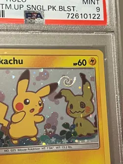 PIKACHU SM162 Promo Holo Pokemon 2019 Team Up SWIRL beautiful - PSA 9 Mint - Image 5