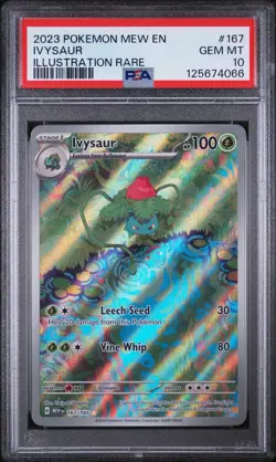 2023 Pokemon EN 151 Ivysaur Full Art 167/165 Illustration Rare GEM MINT PSA 10 - Image 1