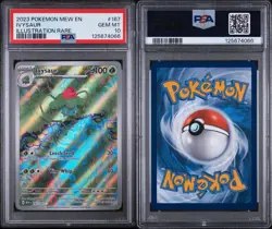 2023 Pokemon EN 151 Ivysaur Full Art 167/165 Illustration Rare GEM MINT PSA 10 - Image 3