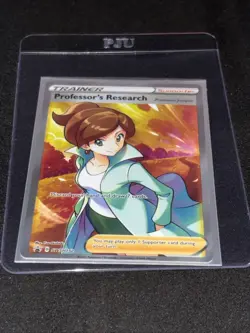 Pokemon Professor's Research Juniper SWSH152 Full Art Trainer Black Star Promo - Image 1