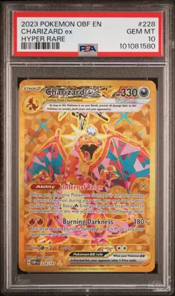 2023 POKEMON OBSIDIAN FLAMES CHARIZARD EX HYPER RARE 228/197 PSA 10 GEM MINT - Image 1