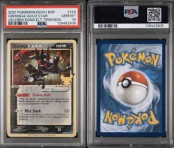 Pokemon Greninja Gold Star Celebrations ETB Black Star Holo Promo SWSH144 PSA 10 - Image 1