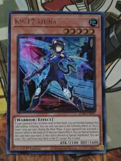 Yugioh - K9-17 Izuna JUSH-EN031 Ultra Rare 1st Edition Near Mint IN HAND - Image 1