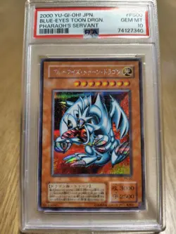 YuGiOh Blue Eyes Toon Dragon PSA10 2000 Secret Rare Vintage Card - Image 1
