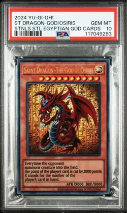 YuGiOh Slifer the Sky Dragon PSA10 Stainless Steel 25th Egyptian God - Image 1