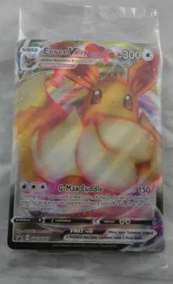 Pokemon TCG Shining Fates SEALED Eevee Vmax Full Art Promo Card - Image 1