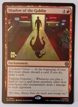 FOIL Prerelease Promo Shadow of the Goblin. 0087. Marvel's Spider-Man - Image 1