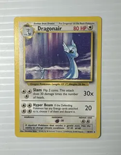 Dragonair Pokemon Card, Base Set Unlimited 18/102 - Image 1