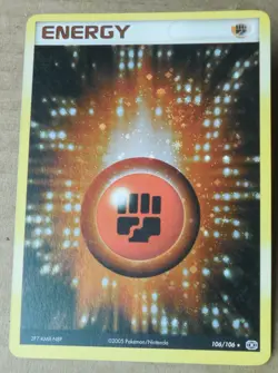 Fighting Energy 106/106 Rare Holo Emerald Set Pokemon NM/LP - Image 2