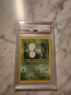 PSA 1 POOR Pokemon TCG Jumpluff Neo Genesis #7 Holo Unlimited Holo Rare Card - Image 1
