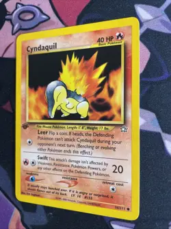Pokemon Vintage 2000 TCG Cyndaquil 1st Edition Neo Genesis 56/111 Common - NM - Image 3