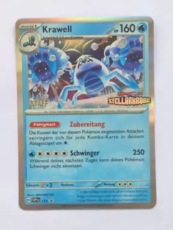 STAFF Krawell SVP 134 Promo Pokemon DE Stellarkrone Prerelease-Staff-Karte - Image 1