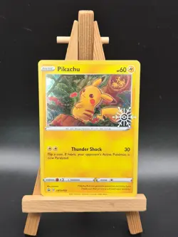Pokemon 2022 Shield & Sword #SWSH153 Pikachu Calendar Holiday Black Star Promo - Image 1