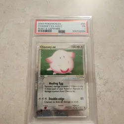 Pokemon TCG Chansey ex 96/109 | EX Ruby & Sapphire | Holo Ultra Rare PSA 1 Poor - Image 1