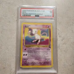 2000 Mew #8 WOTC Black Star Promo Regular Pokemon Graded PSA 1 Poor - Image 1