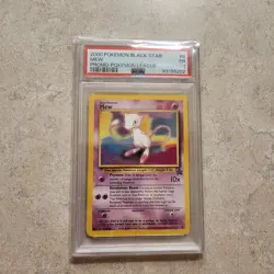 2000 Mew #8 WOTC Black Star Promo Regular Pokemon Graded PSA 1 Poor - Image 1