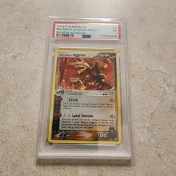 2004 Pokemon Ex Team Magma Vs. Team Aqua #7 holo Team Magma’s Aggron PSA 1 Poor - Image 1