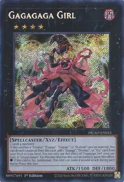 Gagagaga Girl DUAD-EN043 Secret Rare YGO Yugioh Duelist's Advance - Image 1