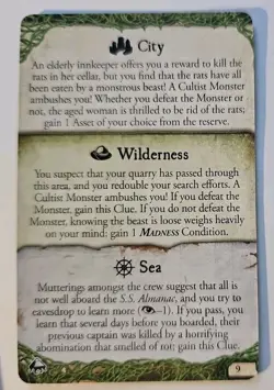 Encounter Card City Wilderness Sea From Eldritch Horror 24 Count Game Cards - Image 2