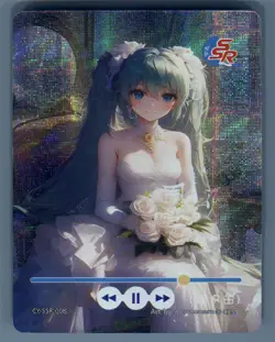 Hatsune Miku Card With You Wedding Dress Holofoil Super Rare CY-SSR-008 Vocaloid - Image 1