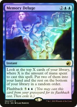 FOIL Memory Deluge ~ Midnight Hunt [ Excellent ] [ MTG - Image 1