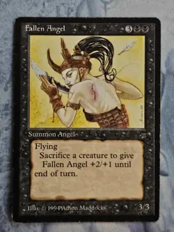 Fallen Angel x 4 - Legends - Magic the Gathering - MTG - Heavy Play - Image 4