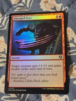 Uncaged Fury FOIL Innistrad Remastered MTG Magic LP - Image 1