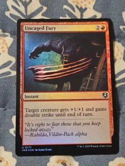 Uncaged Fury FOIL Innistrad Remastered MTG Magic LP - Image 2