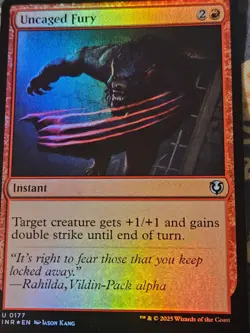 Uncaged Fury FOIL Innistrad Remastered MTG Magic LP - Image 3
