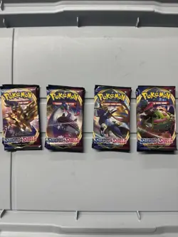 Pokemon Sword and Shield Base Set Booster Packs (12 Packs Total) - Image 1
