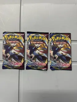 Pokemon Sword and Shield Base Set Booster Packs (12 Packs Total) - Image 3