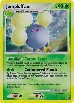 Jumpluff 11/132 Holo Rare Secret Wonders Pokemon Card • Lightly Played - Image 1