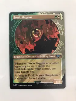 Frodo Baggins Surge Foil Showcase MTG Magic the Gathering Card NM Mint LTR - Image 1