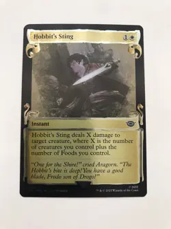 Hobbit's Sting Foil Showcase Scroll MTG Magic Gathering Card NM Mint LTR - Image 1