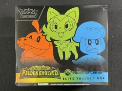 Pokemon Cards Sealed ETB Pokemon Center Exclusive Paldea Evolved S&V - Image 1