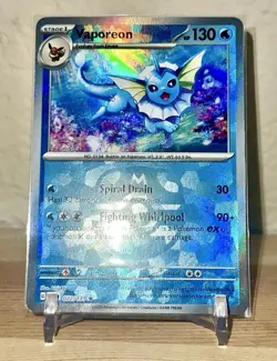 Pokemon TCG: Vaporeon (Master Ball Pattern) 022/131 Prismatic Evolutions Holo NM - Image 1