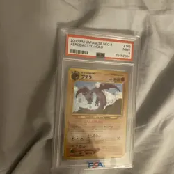 Psa 9 Pokemon 2000 Japanese Neo 3 Revelation #142 Aerodactyl Holo Rare Swirl - Image 2