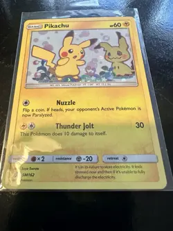 Pokemon Pikachu TCG Sun & Moon Black Star Promo SM162 Holo Mint Condition - Image 4