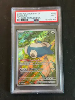 2023 POKEMON SVP EN-SV BLACK STAR PROMO 151 ELITE TRAINER BOX SNORLAX PSA 9 - Image 1