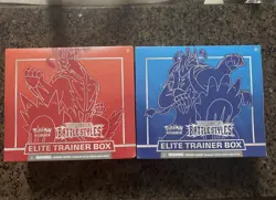 Pokemon Sword & Shield Battle Styles Elite Trainer Box ETB Red & Blue set Lot - Image 1